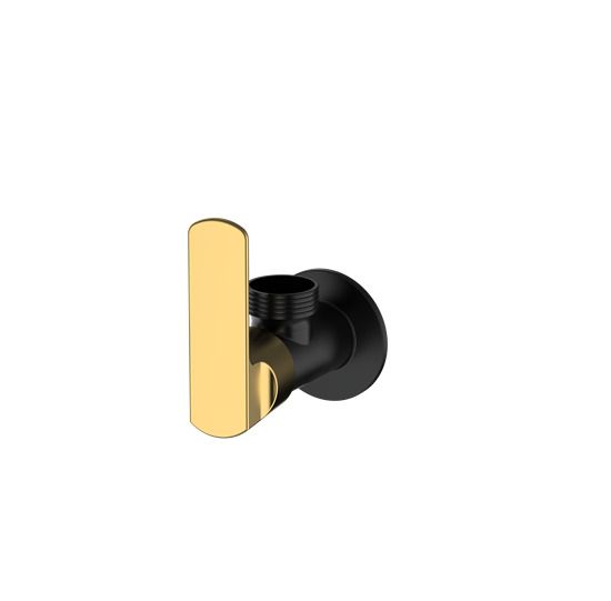 Picture of Angle Cock with Flange (Black & Gold)